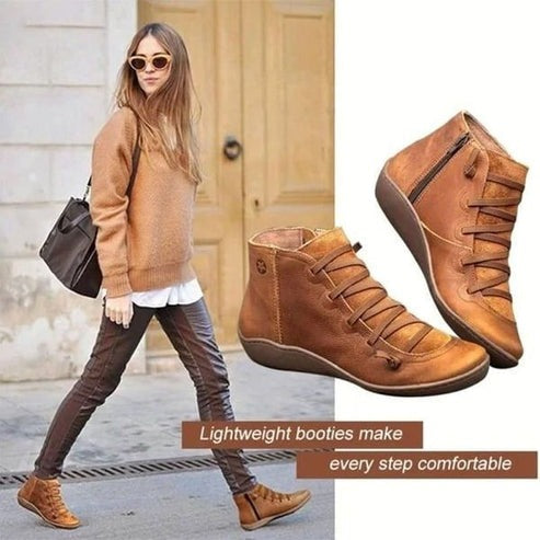 Last Day Sale 50% OFF - Comfortable leather boots with arch support