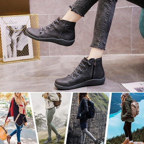 Last Day Sale 50% OFF - Comfortable leather boots with arch support